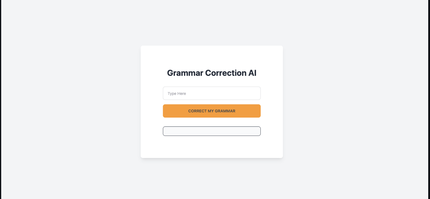 Grammar Correction AI